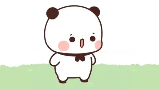 🍩 panda, cute, cartoon, sticker, adorable, animal telegram sticker