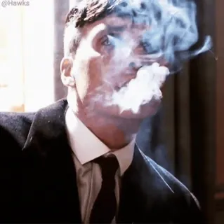 🥃 Tommy Shelby Peaky Blinders smoking, tv show, cigarette, man, peaky blinders, gangster whatsapp sticker
