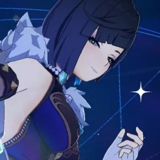 🧿 Yelan Genshin Impact Anime, Trò chơi điện tử, Yelan, Genshin Impact, Nhân vật telegram sticker