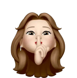 🐻 shhh, silenzio, donna, silenzio, dito, faccia telegram sticker