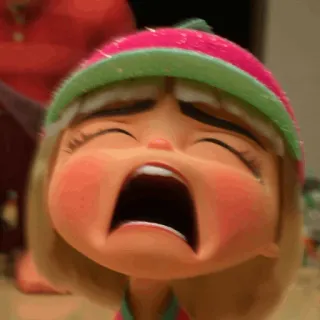 🥨 Vanellope von Schweetz Wreck-It Ralph Desenho animado, Animado, Chorando, Chateado, Expressão, Vanellope, Detona Ralph whatsapp sticker