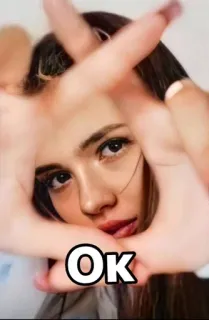 🌟 Ok girl, ok, hands, portrait telegram sticker