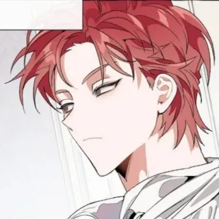🥀 anime, manga, red hair, character, portrait telegram sticker