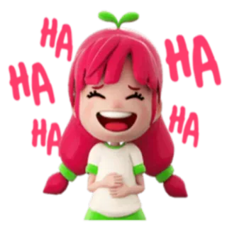 😜 HA HA HA HA HA HA HA HA HA rindo, alegria, risada, engraçado, feliz, desenho animado, personagem telegram sticker