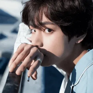 😒 V kpop, bts, v, kim taehyung, singer, idol, asian telegram sticker