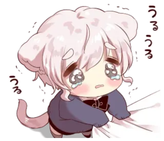 🥺 うるうる Anime, Manga, Menangis, Sedih, Chibi, Kawaii, Imut telegram sticker