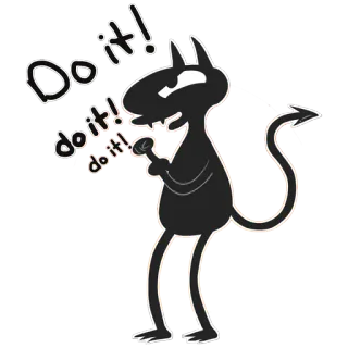 😈 Luci Disenchantment Do it! do it! do it! ปีศาจ, ซาตาน, การ์ตูน, ลูซี่, Disenchantment telegram sticker
