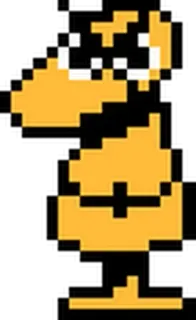 💢 Pixel art, Retro, 8 bits, Pato whatsapp sticker