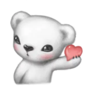 💝 oso, amor, corazón, lindo, animal, pegatina telegram sticker