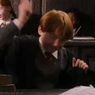 🦁 Ron Weasley Harry Potter ロン・ウィーズリー, ハリー・ポッター, 魔法使い, 魔法, 学校 telegram sticker