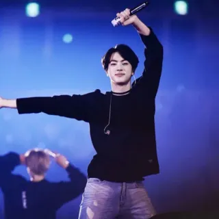 🌈 Jin singer, k-pop, BTS, Korean, idol, performer, microphone, male telegram sticker