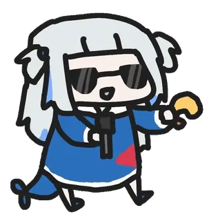 🍤 Gawr Gura anime, shark, vtuber, gawr gura, hololive telegram sticker