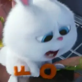 😩 Snowball The Secret Life of Pets うさぎ, 可愛い, 動物, ペット, アニメ telegram sticker