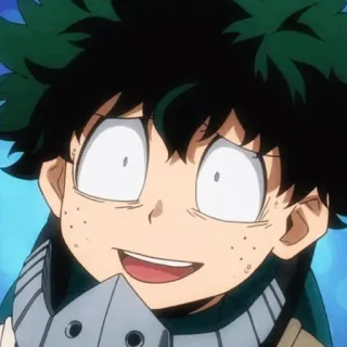 🥦 Izuku Midoriya My Hero Academia 애니메이션, 만화, 나의 히어로 아카데미아, 미도리야 이즈쿠, 데쿠 telegram sticker