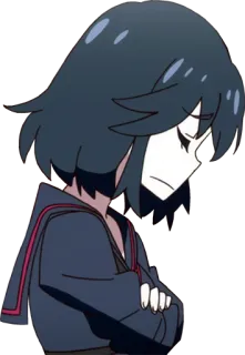 😑 Satsuki Kiryuin Kill la Kill Anime, Kill la Kill, Satsuki Kiryuin, Personaggio, Emozione, Serio whatsapp sticker