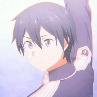 🥢 Kirito Sword Art Online Anime, Kirito, Sword Art Online, Avatar, Karakter, Video game telegram sticker