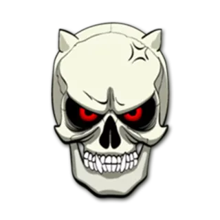 😈 crâne, en colère, effrayant, monstre whatsapp sticker