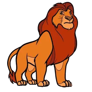 🦁 Mufasa The Lion King leone, animale, cartone animato, Disney, Mufasa whatsapp sticker