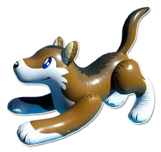 🐕 gonfiabile, cane, giocattolo, animale, cartone animato telegram sticker