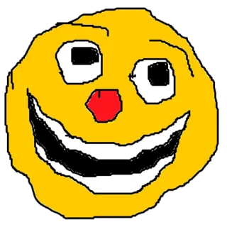 😄 笑脸, 卡通, 表情符号, 黄色 whatsapp sticker