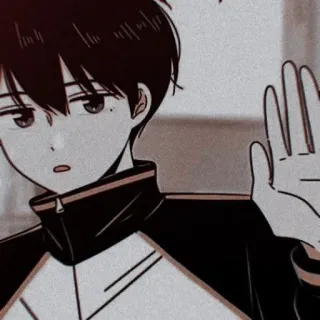 🧃 Anime, Manga, Chłopak, Kreskówka, Postać, Pozdrowienie, Machanie telegram sticker
