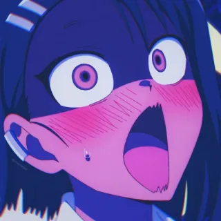🎭 Anime, Hoạt hình, Phụ nữ, Sốc, Cô gái, Dễ thương telegram sticker