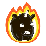 Funny unicorn @TVstickers telegram stickers