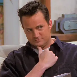 😏 Chandler Bing Friends Chandler, Friends, Sitcom, Anos 90, Matthew Perry telegram sticker