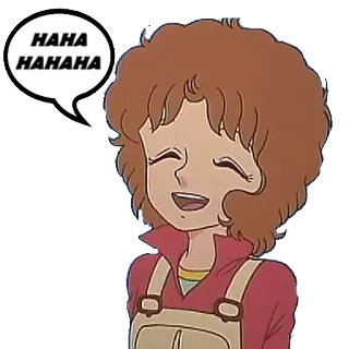 😂 HAHA HAHAHA kreskówka, śmiech, anime, szczęśliwy, śmiejący się telegram sticker