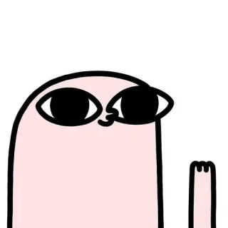 👍 만화, 캐릭터, 눈, 웃긴, 분홍색, 막대기인간 telegram sticker
