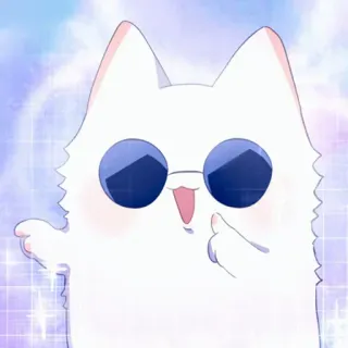 ❤️ cat, sunglasses, cute, animal, cartoon telegram sticker