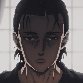 😔 Eren Yeager Attack on Titan anime, Eren, attack on titan, aot, dark telegram sticker