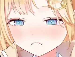 ☹️ Amelia Watson anime, vtuber, amelia watson, hololive, cartoon whatsapp sticker