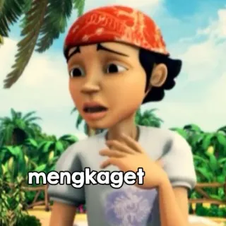 😊 mengkaget terkejut, kartun, ekspresi, karakter, indonesia whatsapp sticker