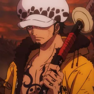 🩺 Trafalgar Law One Piece Anime, Manga, Pirat, Schwert, Charakter, Trafalgar Law telegram sticker