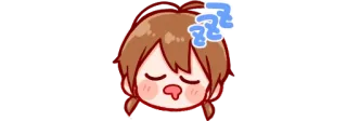😴 śpiący, kawaii, słodkie, zmęczony, kreskówka telegram sticker
