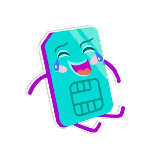 😂 Kartu SIM, Emoji, Kartun, Ponsel, Telepon, Telekomunikasi, Menangis, Tertawa whatsapp sticker