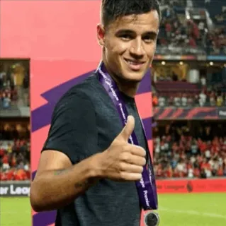 👍 futbolista, atleta, fútbol, deporte, pulgares arriba telegram sticker