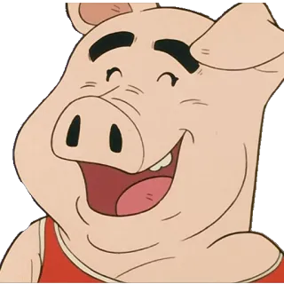 🐷 pig, cartoon, smiling, animal telegram sticker