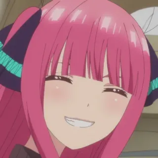 😁 Anime, Desenho animado, Garota, Personagem, Ilustração, Cabelo rosa, Sorriso, Feliz telegram sticker