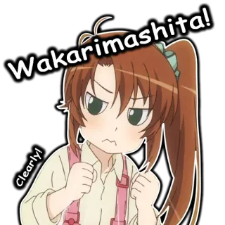🤝 Wakarimashita!
Clearly! Anime, Karakter, Jepang, Dimengerti, Jelas telegram sticker