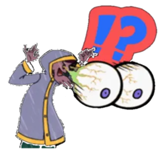🙁 magicien, yeux, magie, dessin animé, personnage, fantaisie telegram sticker
