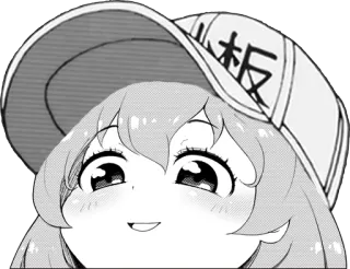 🙂 案板 anime, manga, cute, girl, hat, Japanese telegram sticker