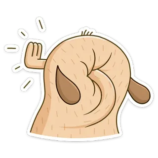 😌 Cartone animato, Pugno, Arrabbiato, Frustrato, Cane, Pugno whatsapp sticker