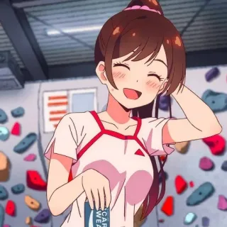 🥤 SWEAT anime, ragazza, sorridente, felice, kawaii telegram sticker