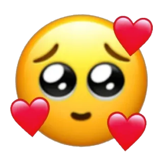 🥺 Эмодзи, Сердечки, Любовь, Милый, Умоляющий whatsapp sticker