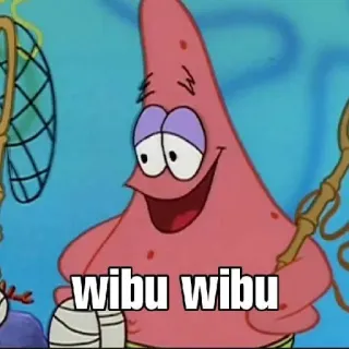➖ Patrick Star Spongebob Squarepants wibu wibu patrick etoile, bob l'éponge, wibu, dessin animé, nickelodeon telegram sticker