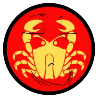 😍 cangrejo, animal, emoji, cara telegram sticker