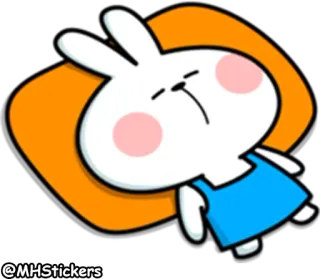 😴 @MHStickers กระต่าย, การ์ตูน, สติกเกอร์, น่ารัก, สัตว์ telegram sticker