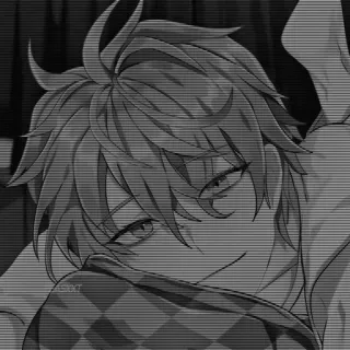 🎧 Anime, Manga, Ragazzo, Ritratto, Arte, Illustrazione telegram sticker